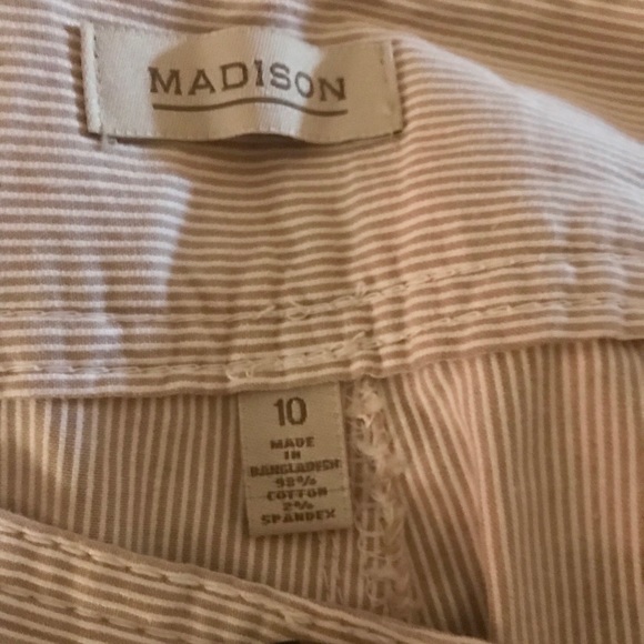 Madison Striped Shorts Size 10 - Picture 1 of 3